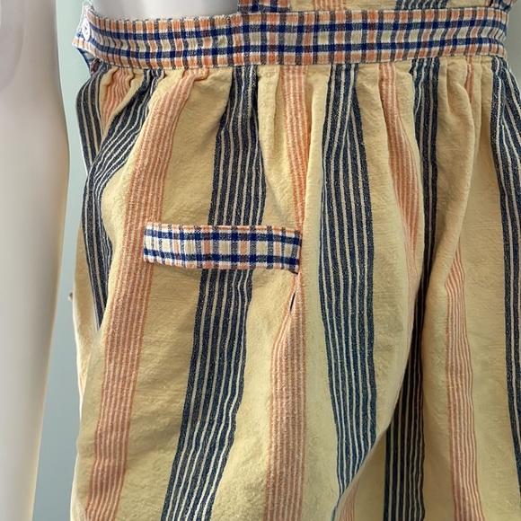 Girls Apron Yellow Plaid and Stripe - Picture 6 of 8